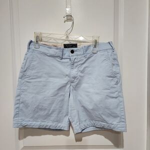 Abercrombie & Fitch Blue Flat Front Shorts